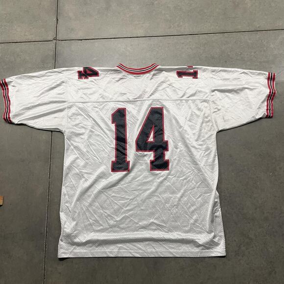 Georgia Bulldogs Jersey Mens 3XL White Red NCAA Football Mesh Number 14 Nike - Picture 7 of 7